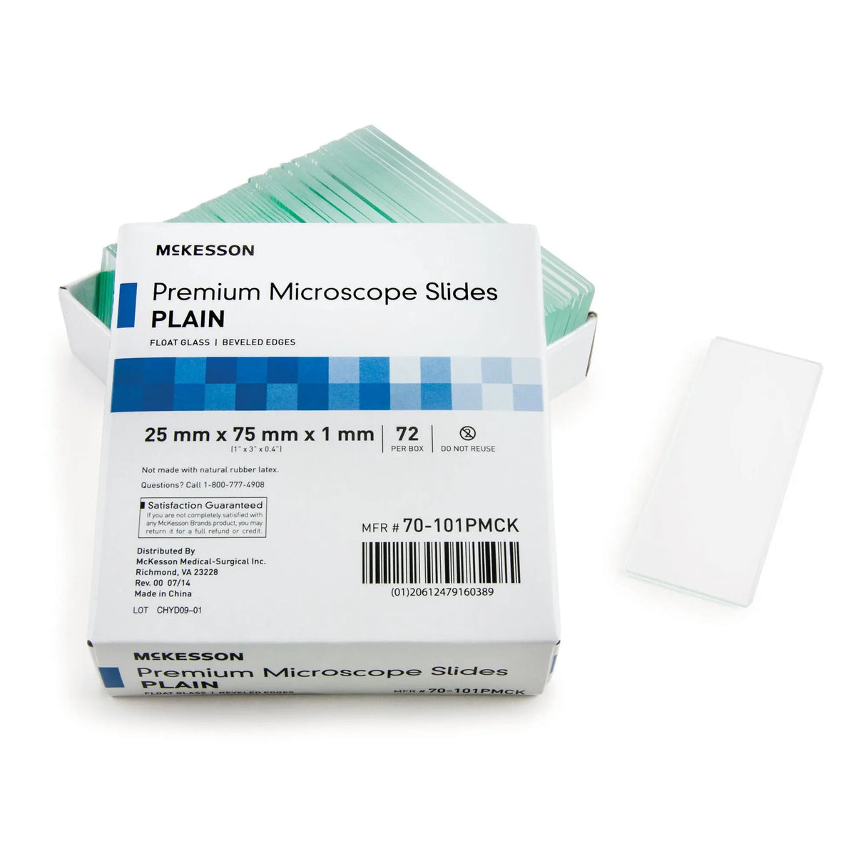 McKesson Premium Plain Microscope Slide, 25 x 75 mm McKesson