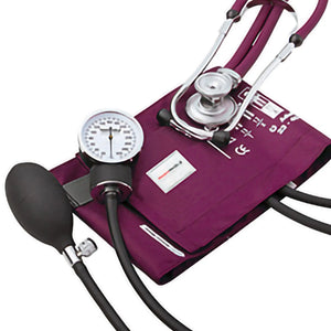 McKesson Premium Reusable Pocket Aneroid and Stethoscope Combo Set, Magenta McKesson Brand
