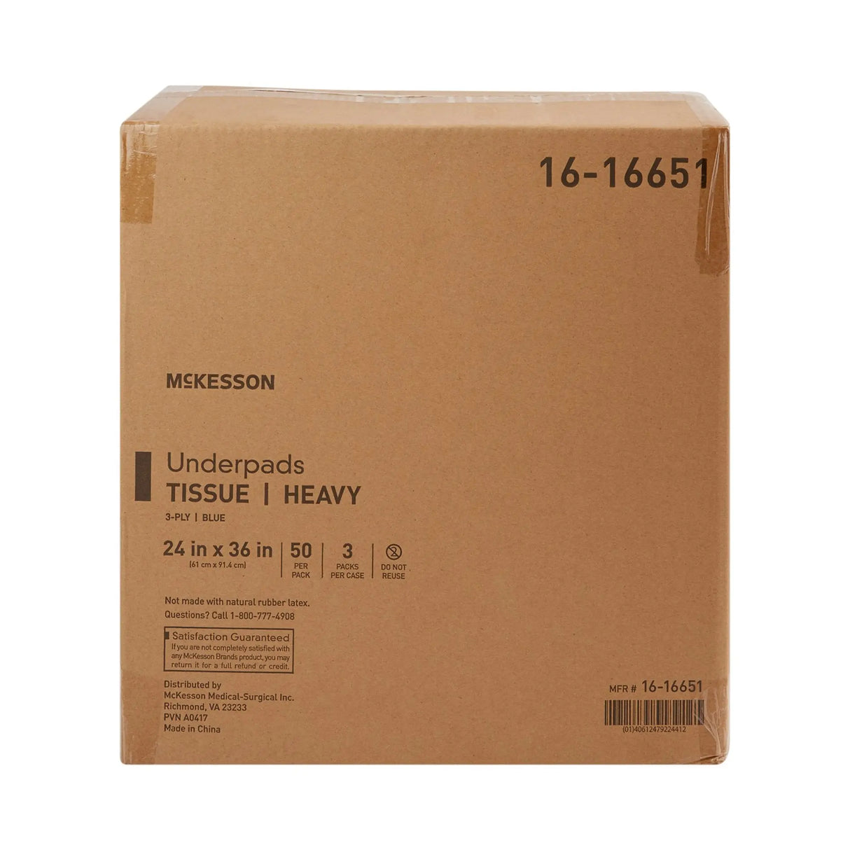 McKesson Procedure Underpad, 24 x 36 Inch McKesson