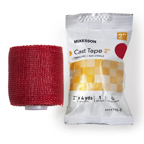 McKesson Red Cast Tape, 2 Inch x 4 Yard McKesson