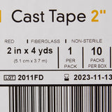 McKesson Red Cast Tape, 2 Inch x 4 Yard McKesson