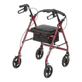 McKesson Red Four-Wheel Rollator - getMovility