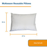 McKesson Reusable Bed Pillow, Poly Cotton Cover, 21 x 27 in. McKesson