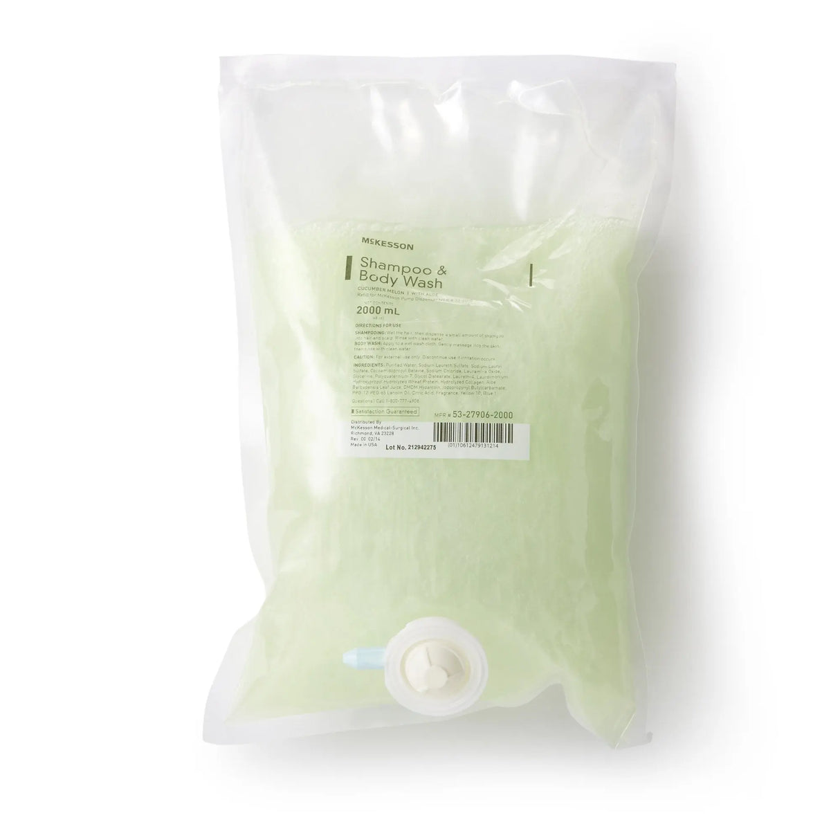 McKesson Shampoo and Body Wash Dispenser Refill Bag 2000 mL, Cucumber Melon McKesson