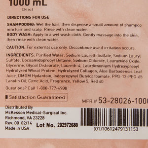 McKesson Shampoo and Body Wash, 1000 mL Dispenser Refill Bag McKesson