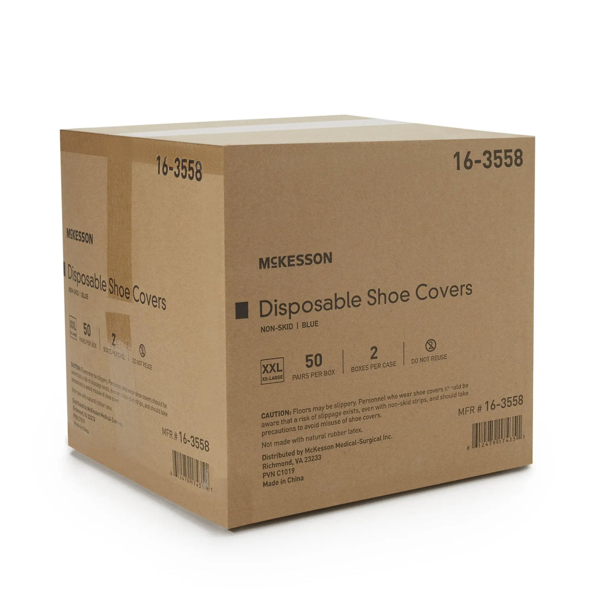 McKesson Shoe Covers, 2X-Large, Nonskid Sole, Blue McKesson