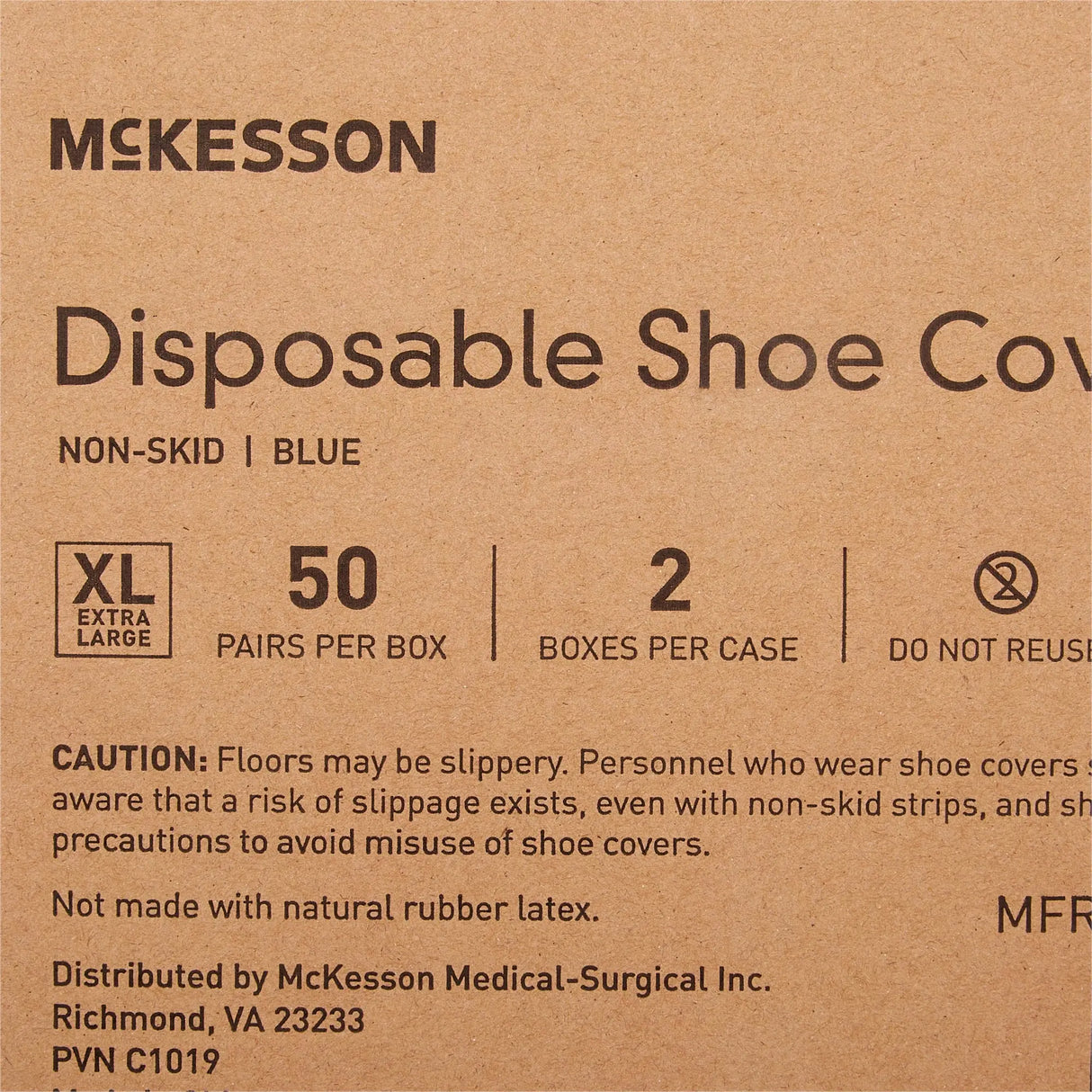 McKesson Shoe Covers, Non-Skid Sole, Blue, Non-Sterile, X-Large McKesson