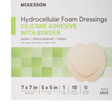 McKesson Silicone Adhesive with Border Silicone Foam Dressing, 7 x 7 Inch Sacral McKesson