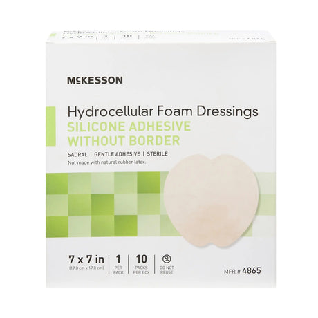 McKesson Silicone Gel Adhesive without Border Silicone Foam Dressing, 7 x 7 Inch Sacral McKesson