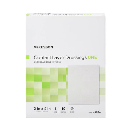 McKesson Silicone Wound Contact Layer Dressing, 3 x 4 Inch McKesson