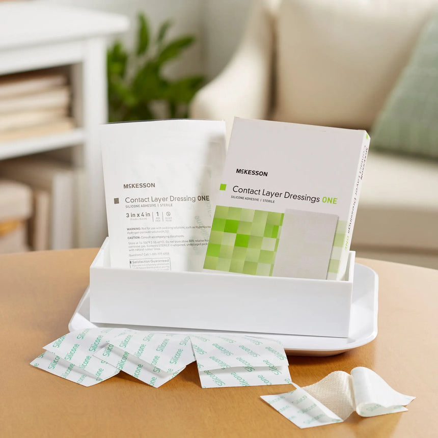 McKesson Silicone Wound Contact Layer Dressing, 3 x 4 Inch McKesson