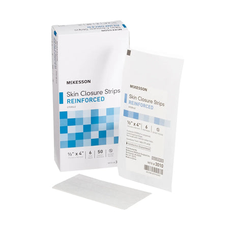 McKesson Skin Closure Reinforced Strip, ½ X 4 Inch McKesson