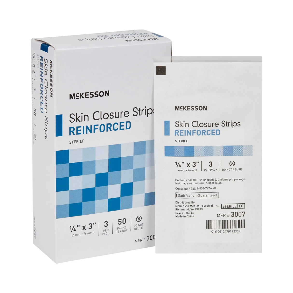 McKesson Skin Closure Strip, ¼ X 3 Inch McKesson