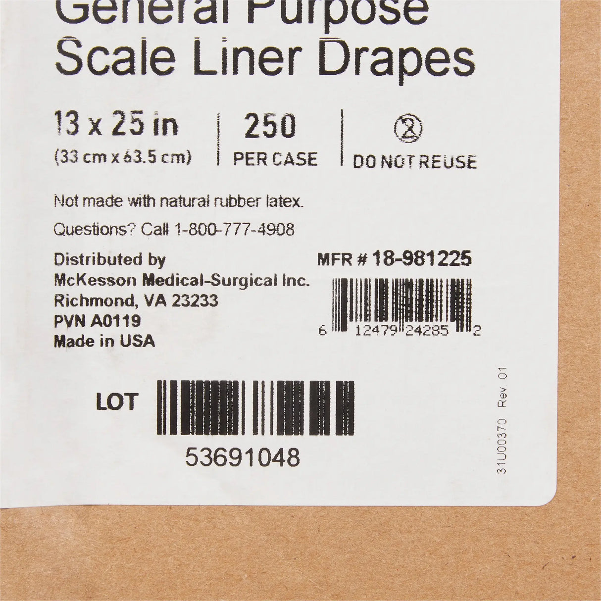 McKesson Smooth Scale Liner Paper, 13 Inch x 25 Inch, Print (Pins, Bottles and Carriages) McKesson