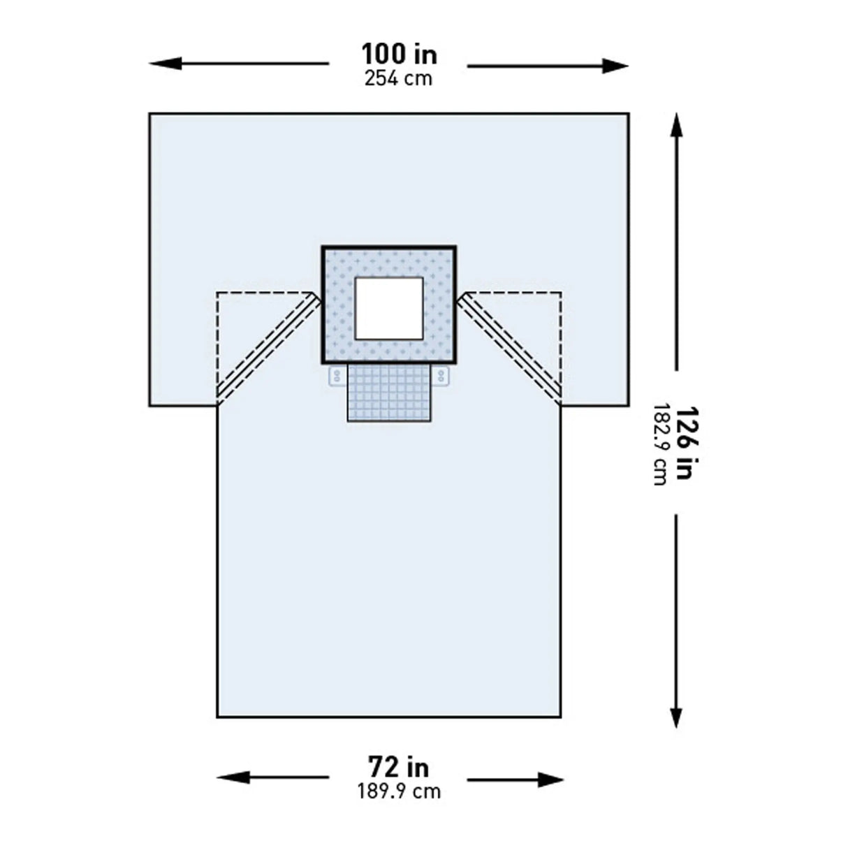 McKesson Sterile Chest Surgical Drape, 100 x 72 x 126 Inch McKesson