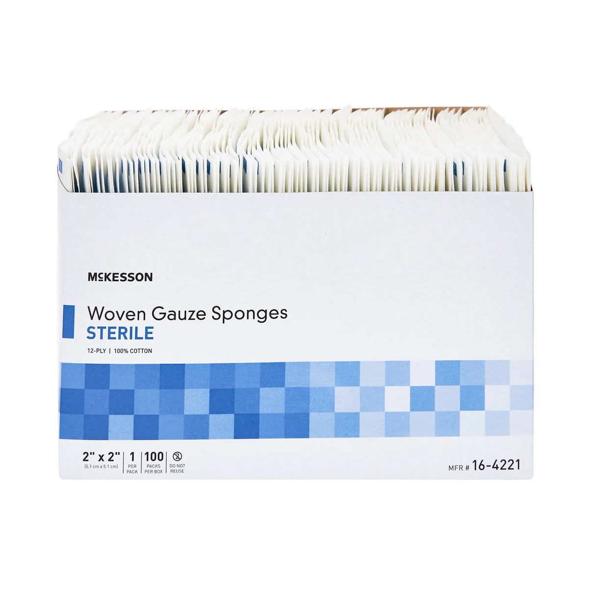 McKesson Sterile Gauze Sponge, 2 x 2 Inch, 12-Ply McKesson