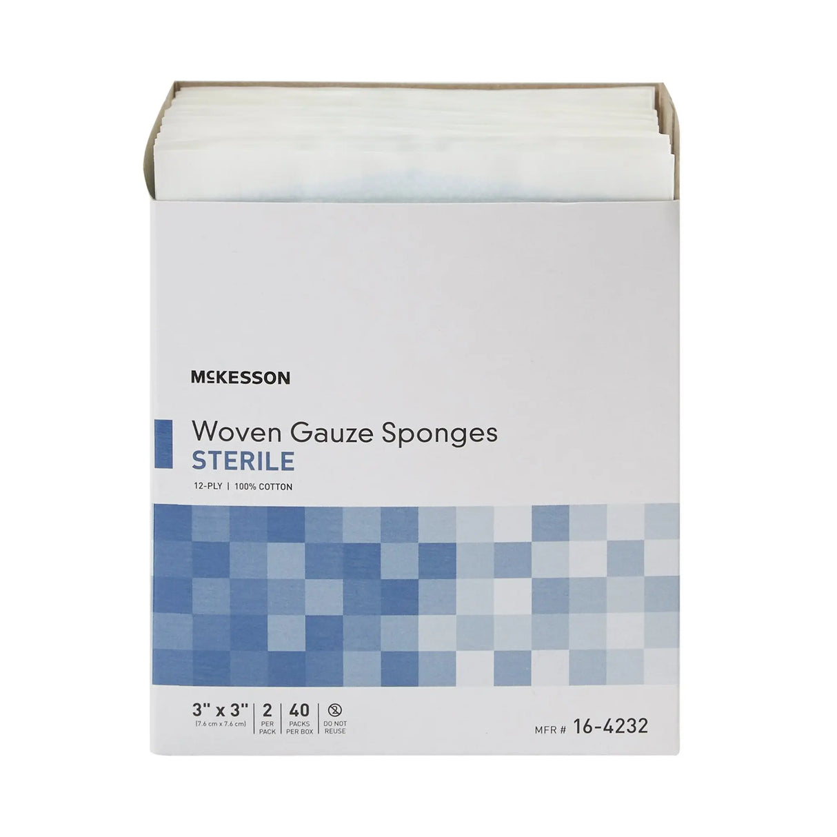 McKesson Sterile Gauze Sponge, 3 x 3 Inch, 12-Ply McKesson