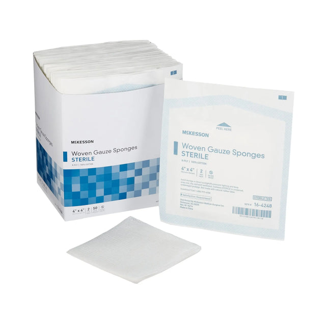 McKesson Sterile Gauze Sponge, 4 x 4 Inch, 8-Ply McKesson