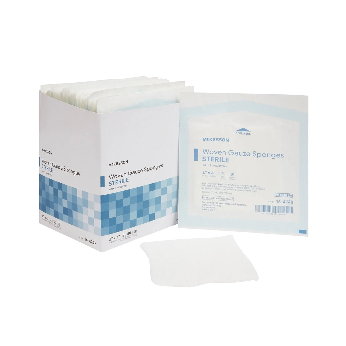 McKesson Sterile Gauze Sponge, 4 x 4 Inch, 8-Ply McKesson