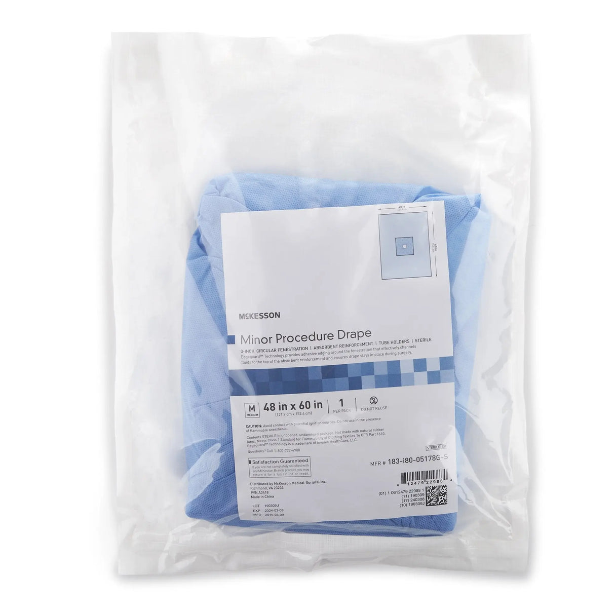 McKesson Sterile Minor Procedure Surgical Drape, 48 x 60 Inch McKesson