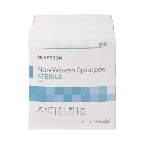 McKesson Sterile Nonwoven Sponge, 2 x 2 Inch, 4-Ply McKesson