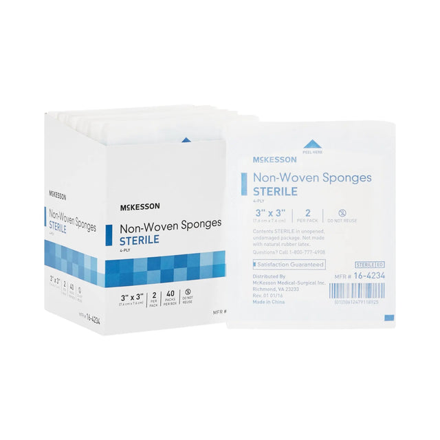 McKesson Sterile Nonwoven Sponge, 3 x 3 Inch McKesson