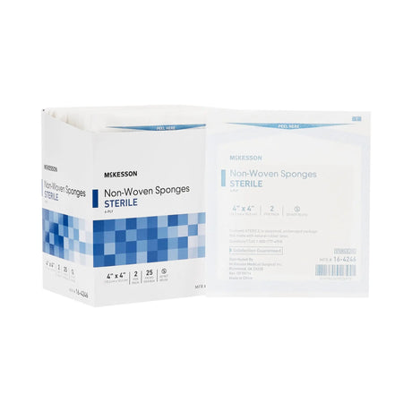 McKesson Sterile Nonwoven Sponge, 4 x 4 Inch, 6-Ply McKesson