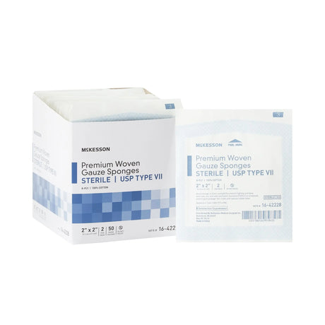 McKesson Sterile USP Type VII Gauze Sponge, 2 x 2 Inch, 8-Ply McKesson