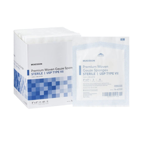 McKesson Sterile USP Type VII Gauze Sponge, 3 x 3 Inch, 12-Ply McKesson