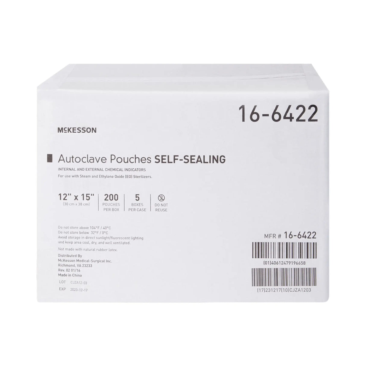 McKesson Sterilization Pouch, 12 x 15 Inch McKesson