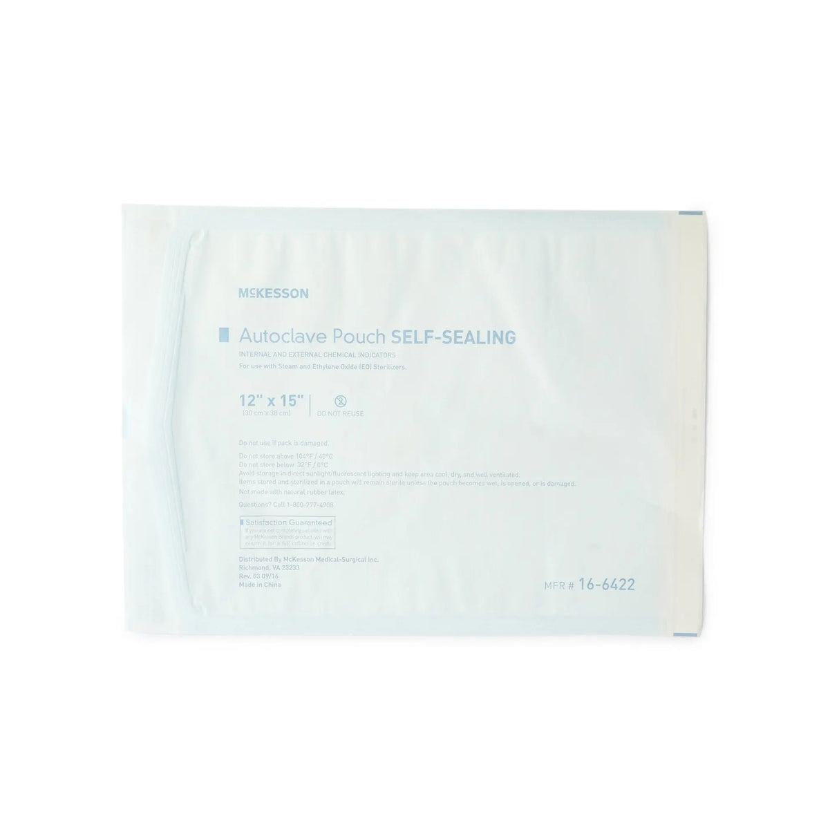 McKesson Sterilization Pouch, 12 x 15 Inch McKesson