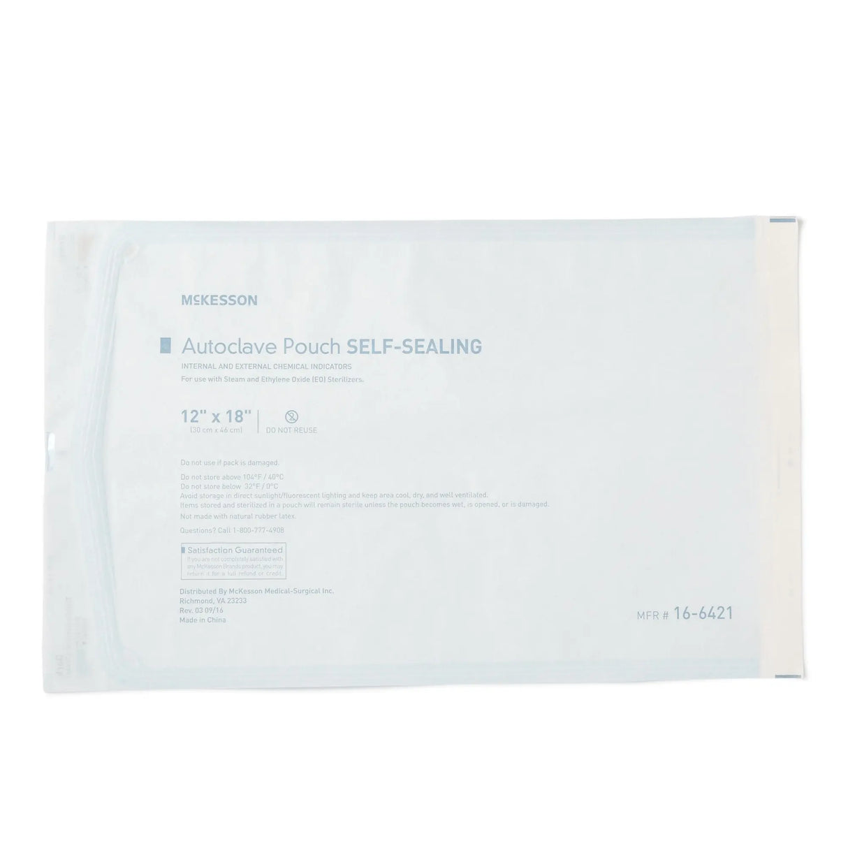 McKesson Sterilization Pouch, 12 x 18 Inch McKesson