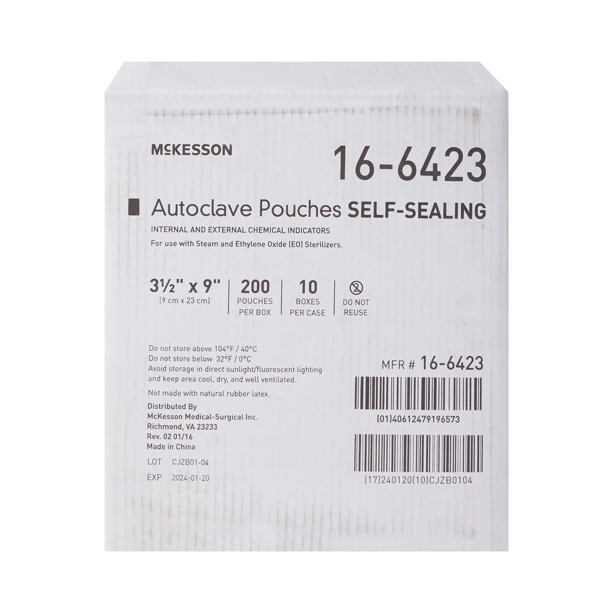 McKesson Sterilization Pouch, 3½ x 9 Inch McKesson