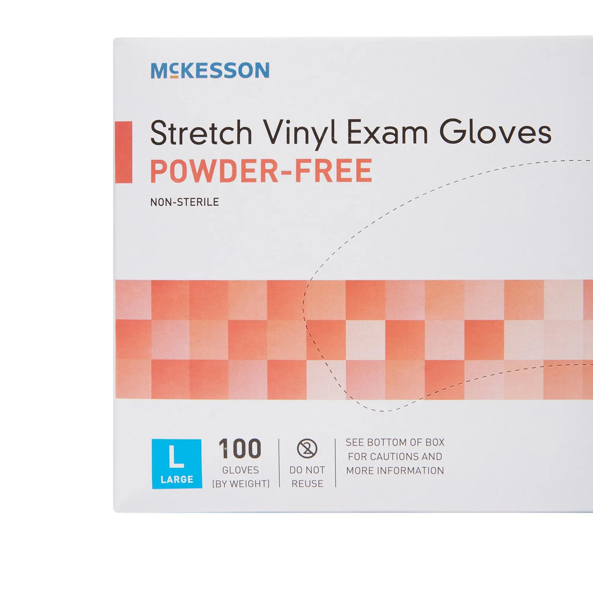 McKesson Stretch Vinyl Exam Glove, Large, Ivory McKesson