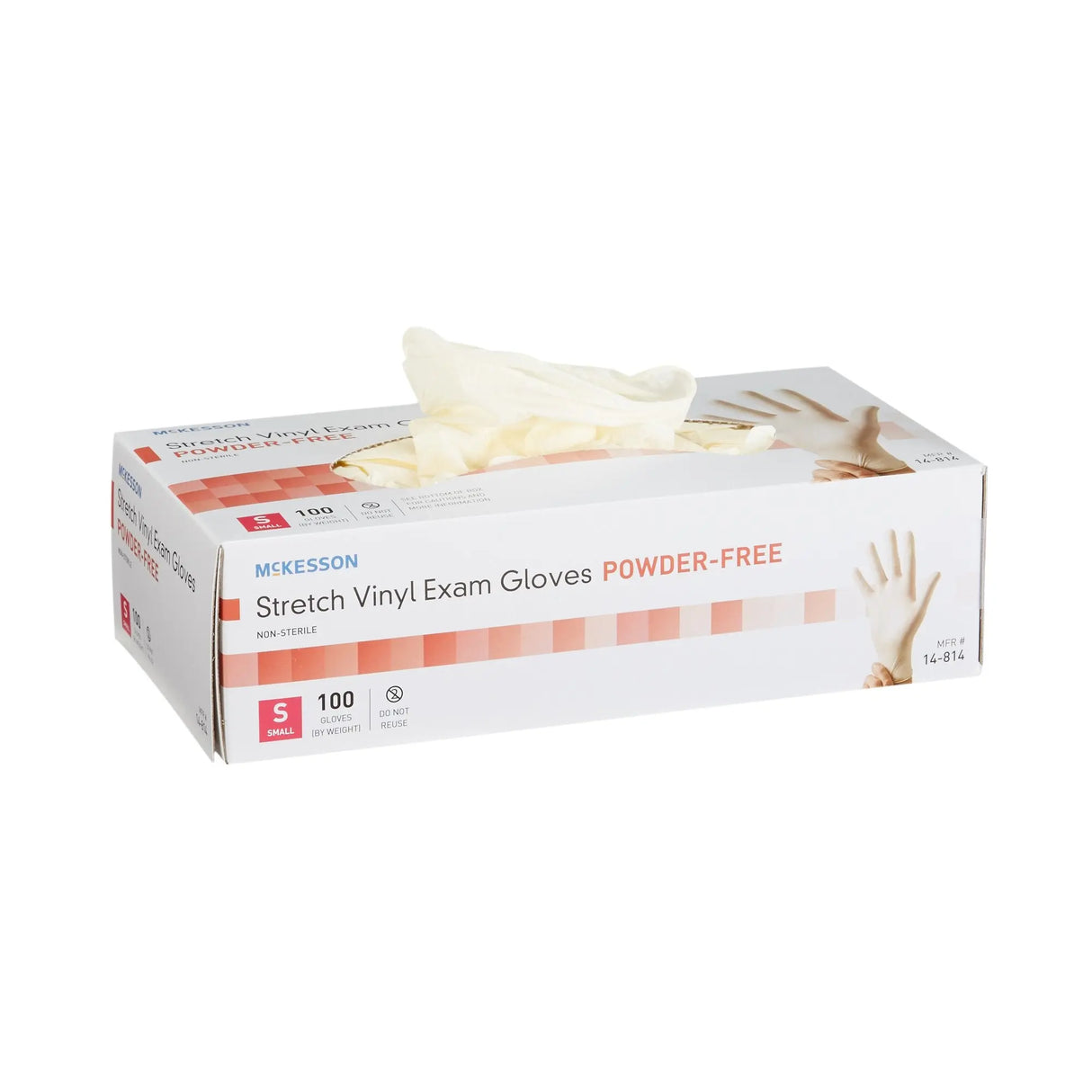 McKesson Stretch Vinyl Exam Glove, Small, Ivory McKesson