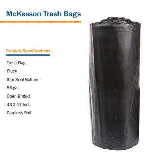 McKesson Super Heavy Duty Trash Bag, Black, 56 gal. McKesson