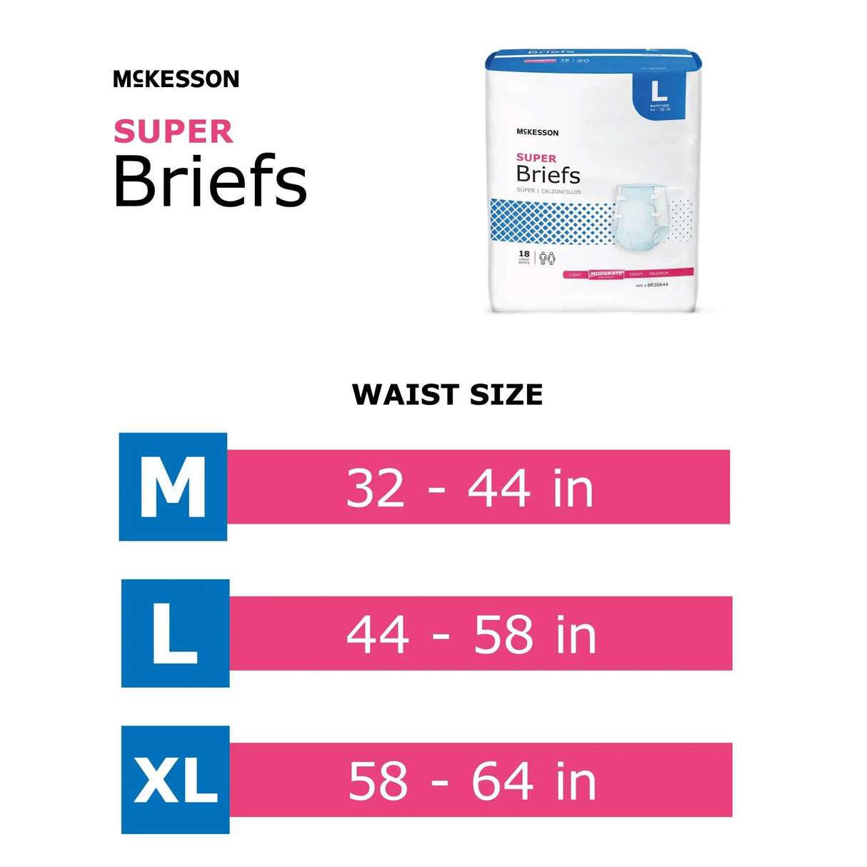 McKesson Super Moderate Absorbency Incontinence Brief, Extra Large McKesson