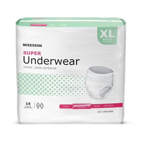 McKesson Super Moderate Absorbent Underwear, Extra Large McKesson