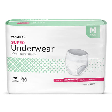 McKesson Super Moderate Absorbent Underwear, Medium McKesson