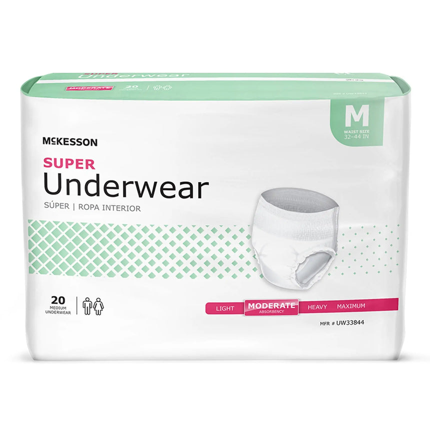 McKesson Super Moderate Absorbent Underwear, Medium McKesson