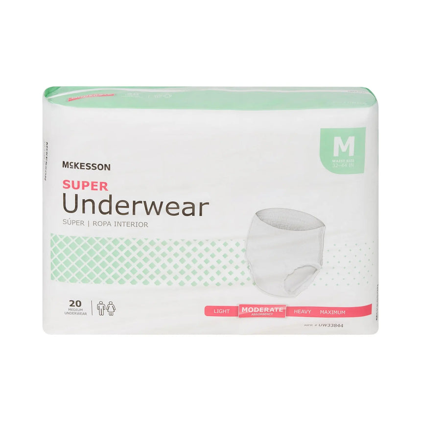 McKesson Super Moderate Absorbent Underwear, Medium McKesson