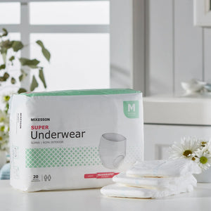 McKesson Super Moderate Absorbent Underwear, Medium McKesson