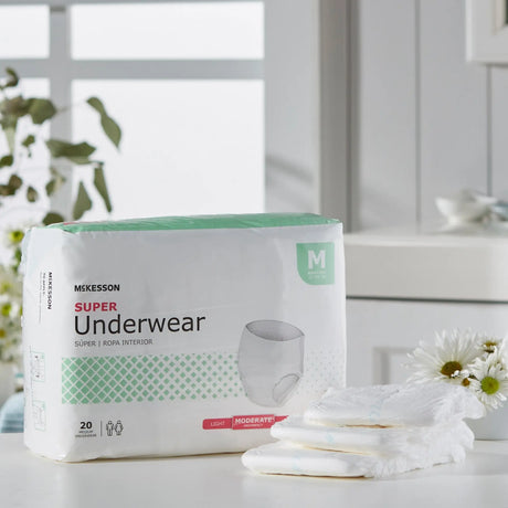 McKesson Super Moderate Absorbent Underwear, Medium McKesson
