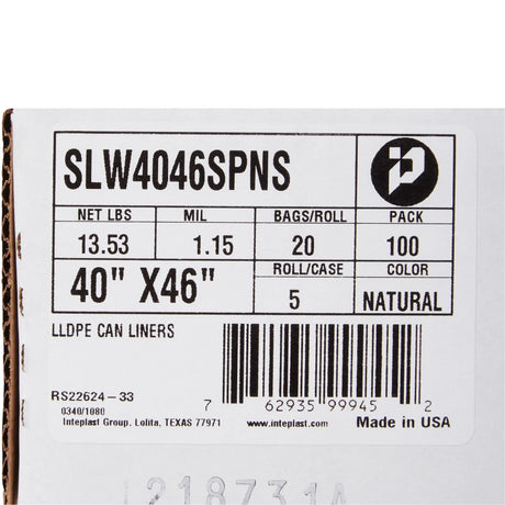 McKesson Super Plus Duty Clear Trash Bag, 45 gal, 1.15 Mil McKesson