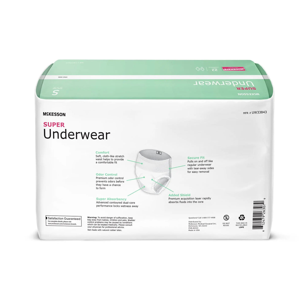 McKesson Super Underwear, Small McKesson