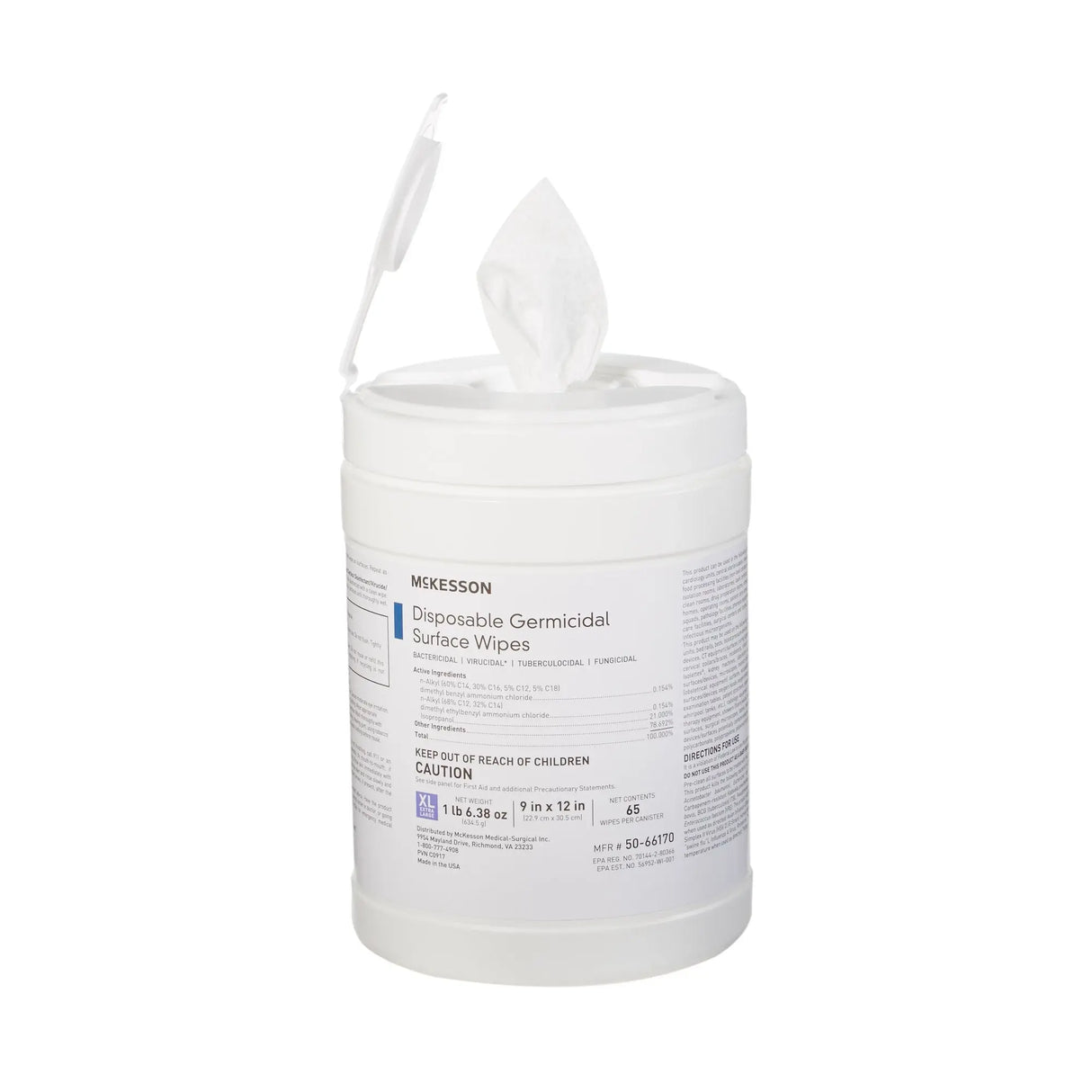 McKesson Surface Disinfectant Wipes, Small Canister McKesson