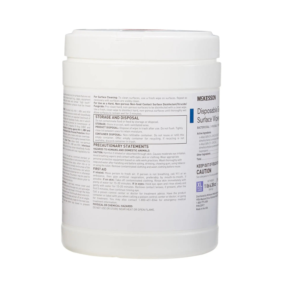 McKesson Surface Disinfectant Wipes, Small Canister McKesson