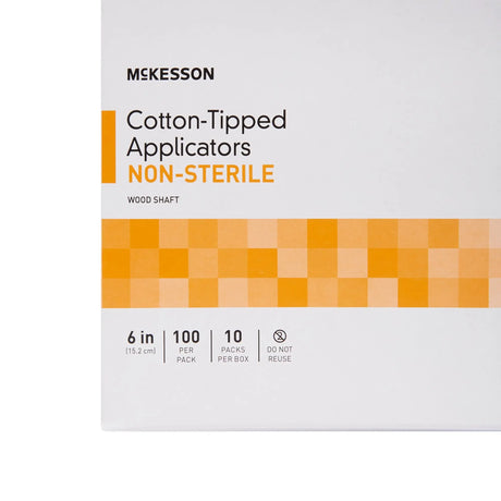 McKesson Swabsticks, Cotton-Tip, Wood Shaft, 6 Inch McKesson