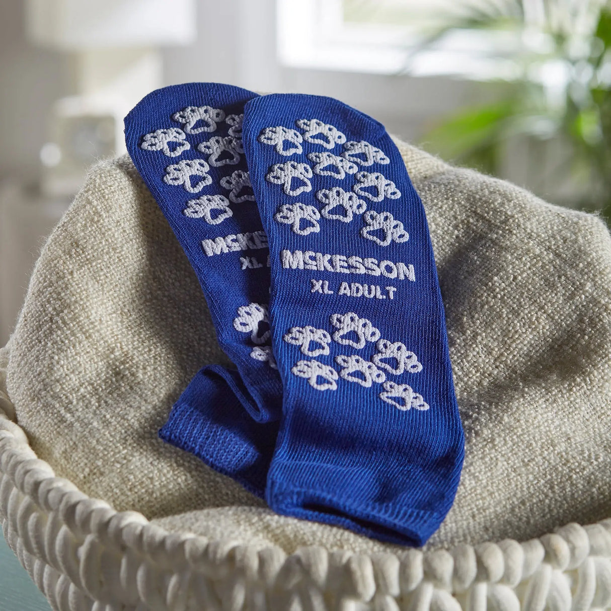 McKesson Terries™ Adult Slipper Socks, X-Large, Royal Blue McKesson Terries™