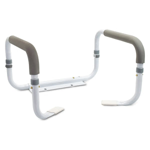 McKesson Toilet Safety Rail, White Steel, Width-Adjustable McKesson